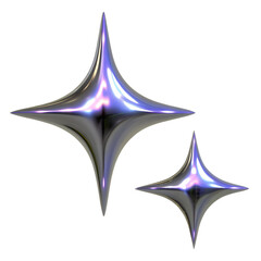 y2k abstract star geometry 3d icon illustration © yazar pic