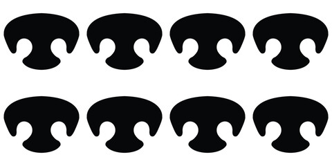 Dog Nose Vector Icon – Puppy Nose Silhouette, Animal Nose Illustration on White Background