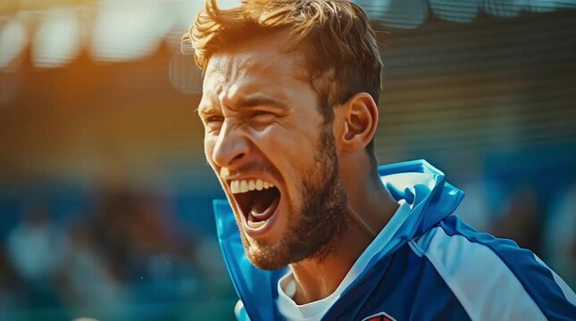 Tennis Player Victory.