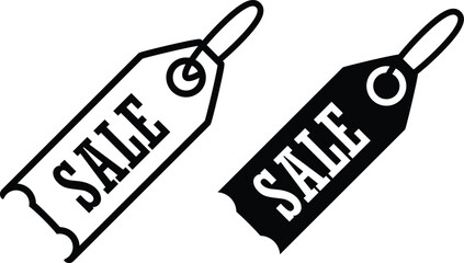 Sale, price tag icon, Vector flat design illustration, Sale label web icon, Vector illustration, Sign isolated on white background.