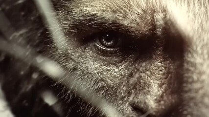 Captured Gaze: Intense Close-Up of an Eye, Revealing Depth and Humanity