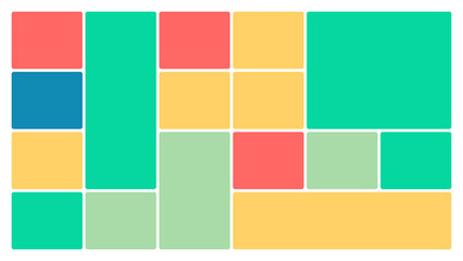 Modern pastel color block collage for vibrant presentations and design projects, a visually appealing layout with fresh, contemporary geometric shapes