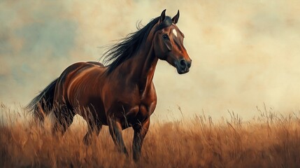 Obraz premium Image of running horse, Wild animals