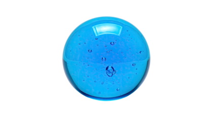 A close-up shot showcasing a translucent, spherical object filled with tiny bubbles