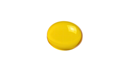 A vibrant, glossy, and spherical object, floating in stark contrast against a deep black background