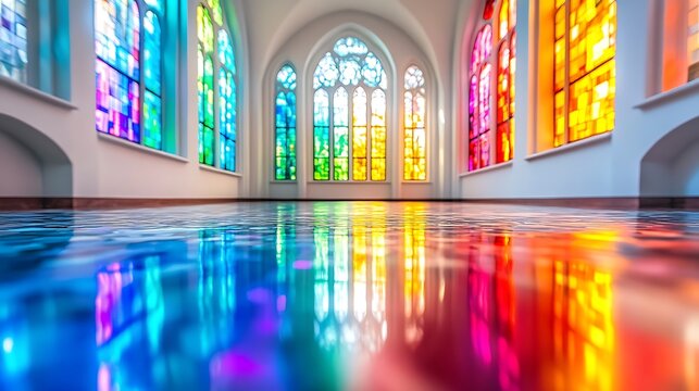 Stained Glass Reflection.