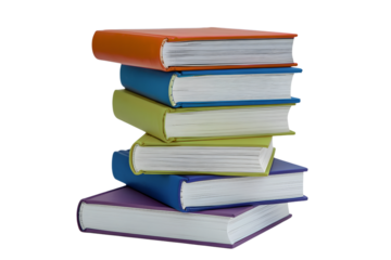 Colorful stacked books create a vibrant learning ambiance for education, study, or library displays
