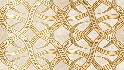 Intricate golden celtic knot pattern on a textured background
