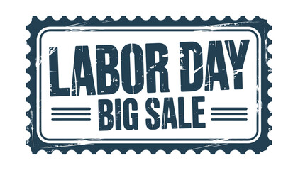 Labor day big sale stamp design for promotions