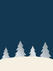 Obraz premium Winter Landscape with Silver Trees