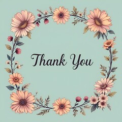 Elegant "Thank You" Wreath with Luxurious Paper Flowers and Gold Accents 
