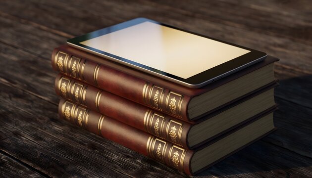 Books and Digital Tablet - Powered by Adobe