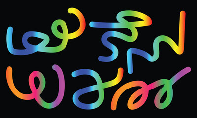 Vibrant Gradient Wavy Lines Collection