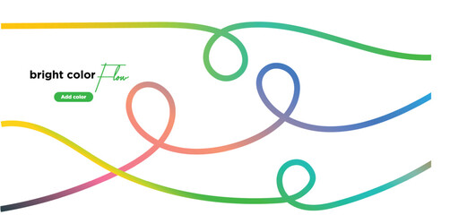 Vibrant abstract lines flowing gracefully across a clean backdrop, perfect for modern brand presentations and creative marketing campaigns, colorful art