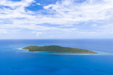 Obraz premium Drone view of Buck Island St Croix