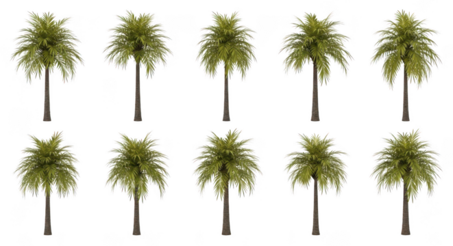 Palm tree isolated on transparent background