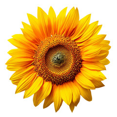 Fototapeta premium Sunflower isolated. Illustration AI Generative.