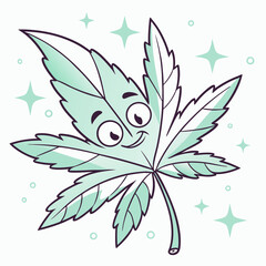 Cheerful Leaf Character 1