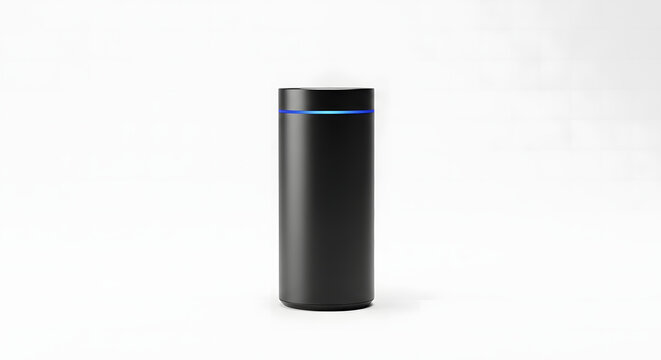 Minimalist Black Smart Speaker