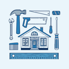 Set of home and house icons vector collection