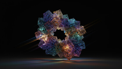 abstract fractal background with stars