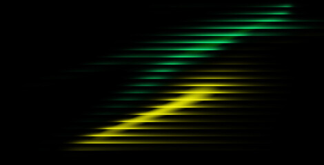 Dynamic abstract background with vibrant green and yellow glowing lines, perfect for modern tech or creative projects needing a sleek, futuristic vibe