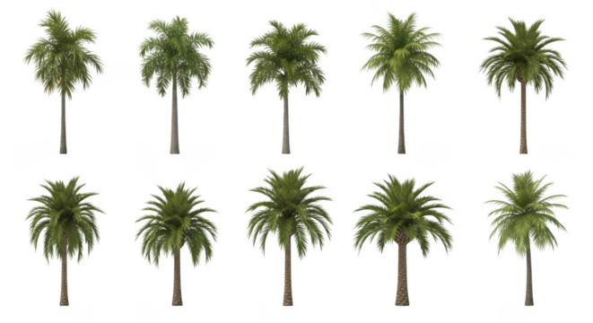 Palm tree isolated on transparent background