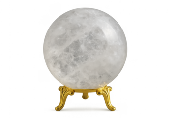 Crystal ball with quartz for fortune telling and divination