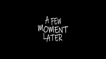 “A Few Moments Later” text animation with vibrant glitch effect, dynamic 4K typography style and digital distortion motion. - Powered by Adobe