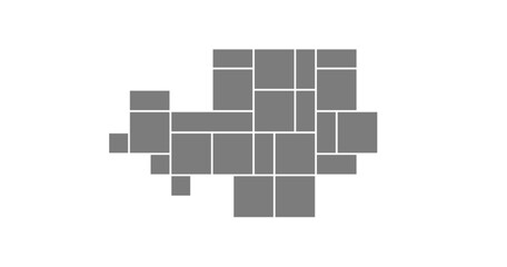 Collage photo template with moodboard mosaic and set grid for gallery frame or layout picture background. Image vector rectangle and mood montage with board design and album composition illustration.