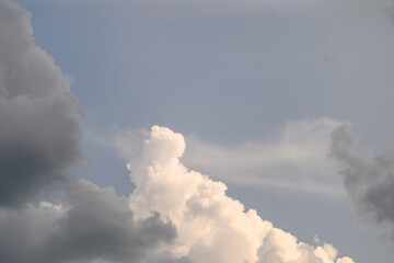 A Beautiful and Striking Cloud Formation is Presenting in a Clear and Bright Sunny Sky