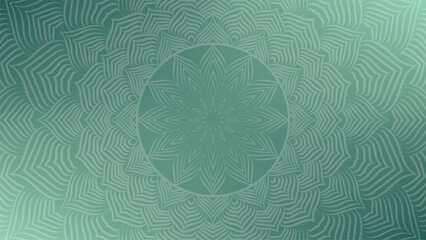 Round mandala on colorfull gradient background. Translucent mesh pattern in the form of a mandala. Mandala with floral patterns. Pastel Yoga template. Gradient background with round mandala
