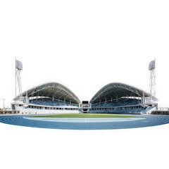 Fototapeta premium PNG Stadium architecture outdoors football on white background