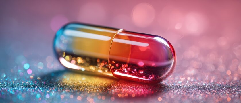 Colorful capsule symbolizing self-acceptance, inclusivity, and courage