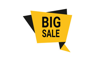 Eye-catching mega sale yellow ribbon banner announcing big discounts and savings