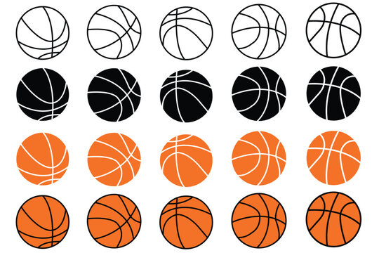 basketball sport equipment solid icon . Basketball logo vector icon