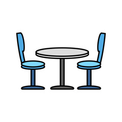 Bistro Table Furniture Icon