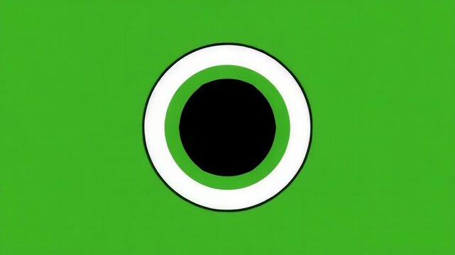 Black Circle on Green Background shape