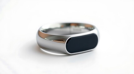 Sleek smart ring for modern lifestyle tracking and health management, a stylish tech accessory for wellness enthusiasts and fitness monitoring