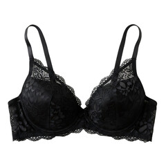 Black lace push up bra with adjustable straps black bra