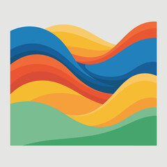 Flat Abstract Wave Background Vector Illustration.eps
