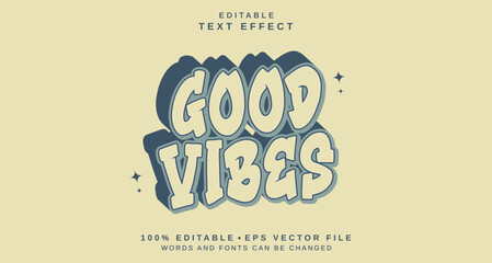 Editable text style effect - Good Vibes text style theme.