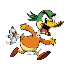 cute cartoon bird illustration vector character