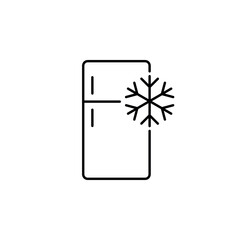 Refrigerator icon clean and modern design symbolizing freshness, cooling, and smart home living. Perfect for apps, UI, appliance branding, and household-themed projects. For your design. Vector EPS 10