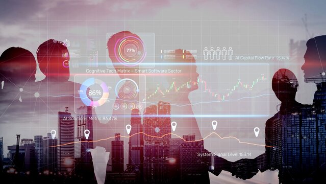 High-tech data visualization dashboard for analytics and performance tracking, including data visualization, trend, data report, and data chart. Marrow - Powered by Adobe
