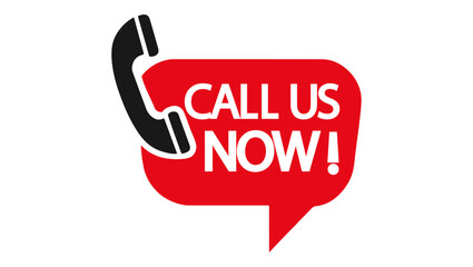 Call Us Now, Red Speech Bubble with Phone Icon      ContactIcon, PhoneSymbol, RedSpeechBubble, CallNowDesign, Call us now png, png call, red call us, vector call us,