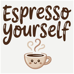 Coffee typography t-shirt vector illustration