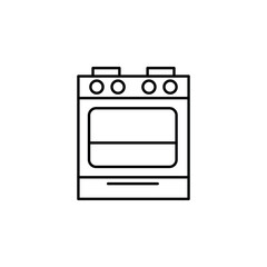 Stove icon sleek and modern design representing cooking, warmth, and smart kitchen technology. Ideal for apps, UI, appliance branding, and home-themed projects. For your design. Vector EPS 10.