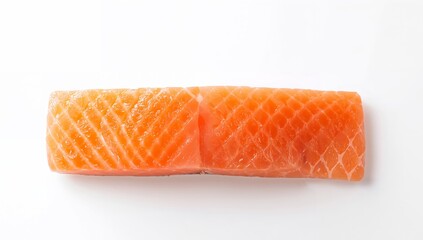 Two Pieces of Orange Texture on White, a Culinary Still Life Abstract Food Presentation.