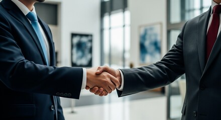 Close-Up of a Business Handshake Deal